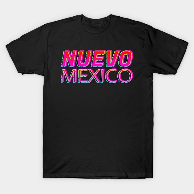 Nuevo Leon Mexico Neon Text Sign, Typography Outline T-Shirt by JahmarsArtistry - APA